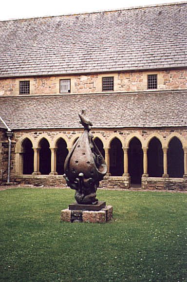 a non-clickable picture of the restored abbey on Iona