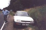 a clickable picture of our car stuck in a ditch